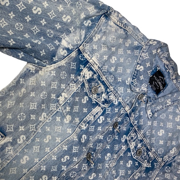 Dollar-Sign Monogram Denim Jacket - Picture 3 of 4